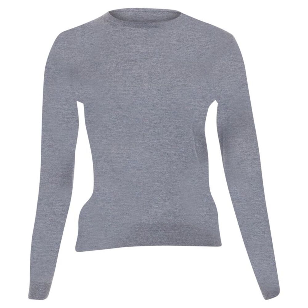 Stella McCartney 2016 Grey Fine Knit Crew Sweater